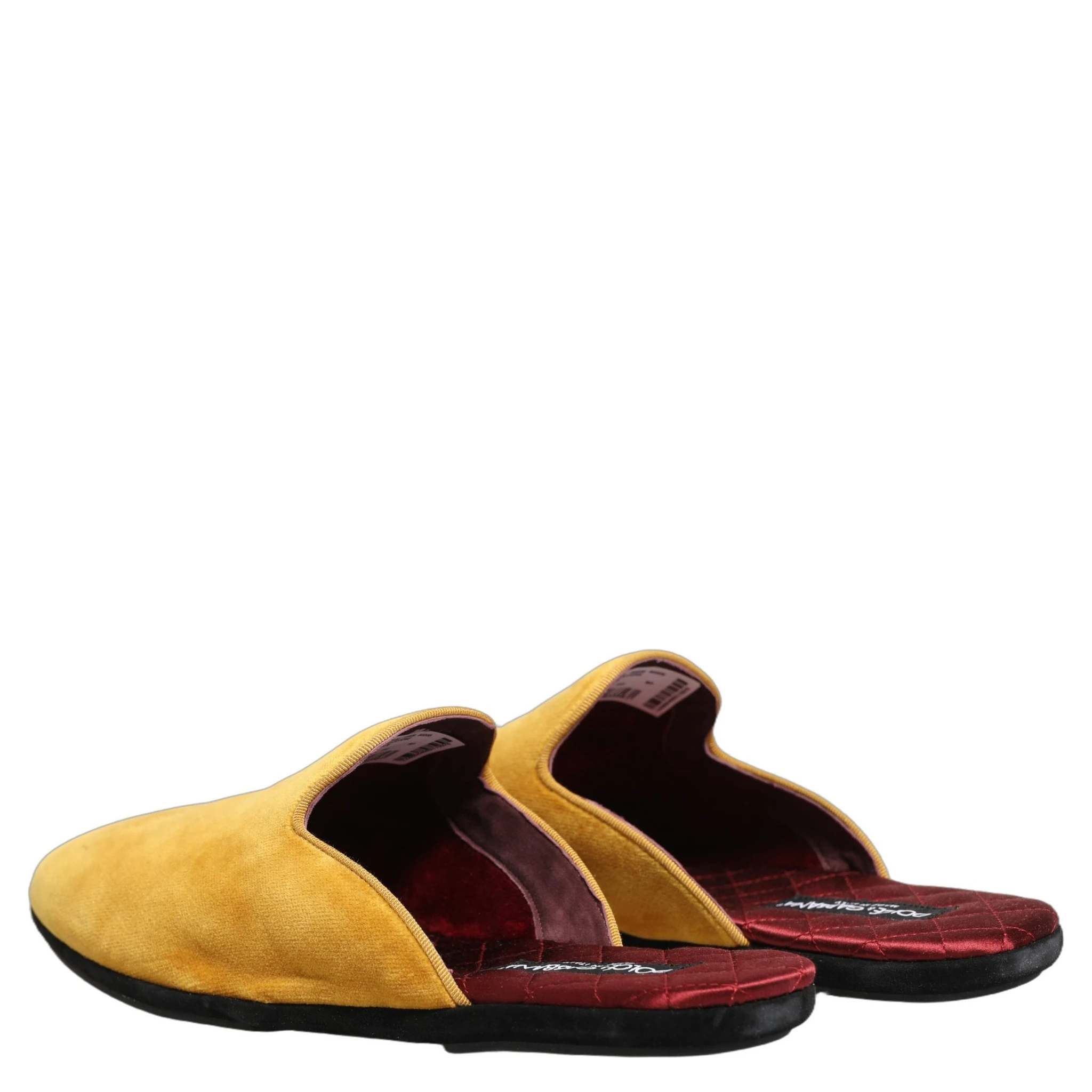 Yellow Suede Slides Flat Slipper Men Shoes