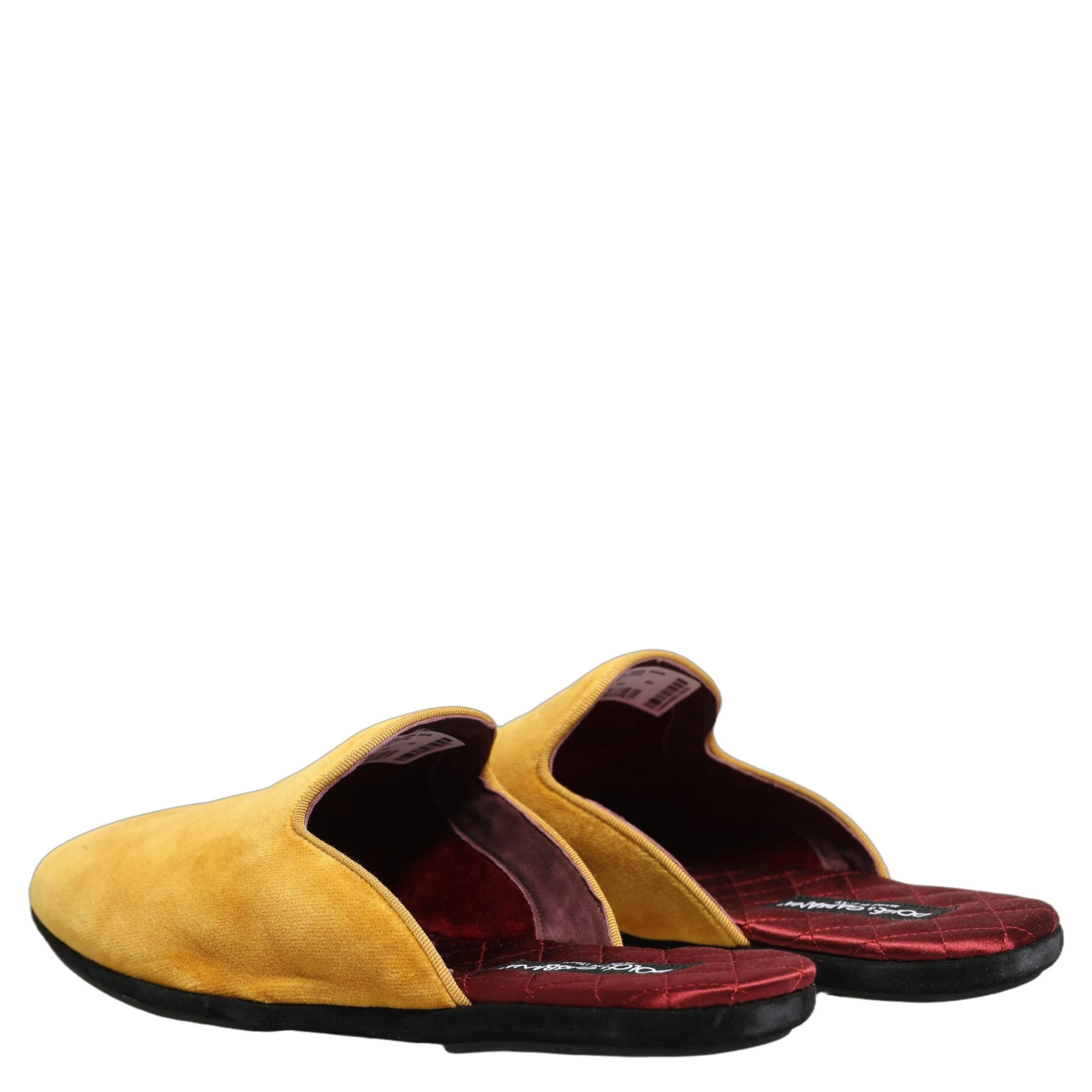 Yellow Suede Slides Flat Slipper Men Shoes