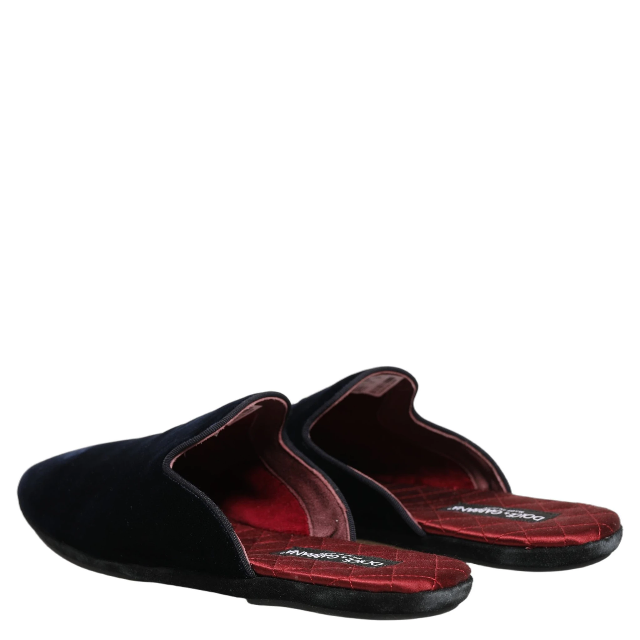 Dark Blue Suede Slides Flat Slipper Men Shoes
