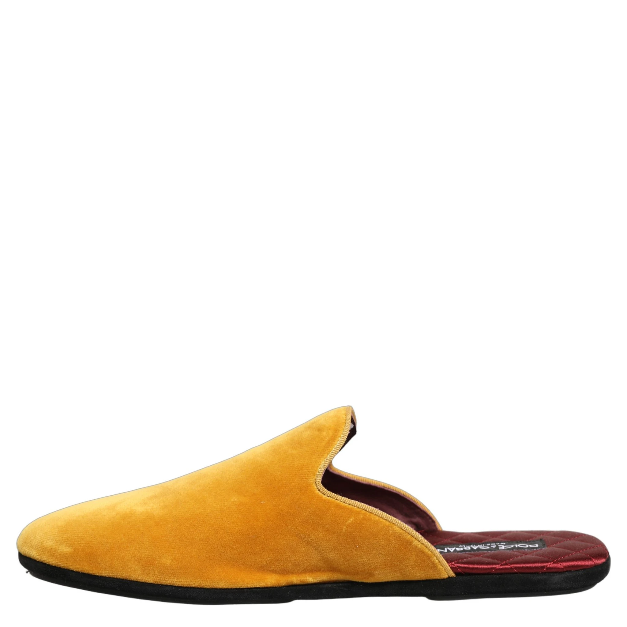 Yellow Suede Slides Flat Slipper Men Shoes