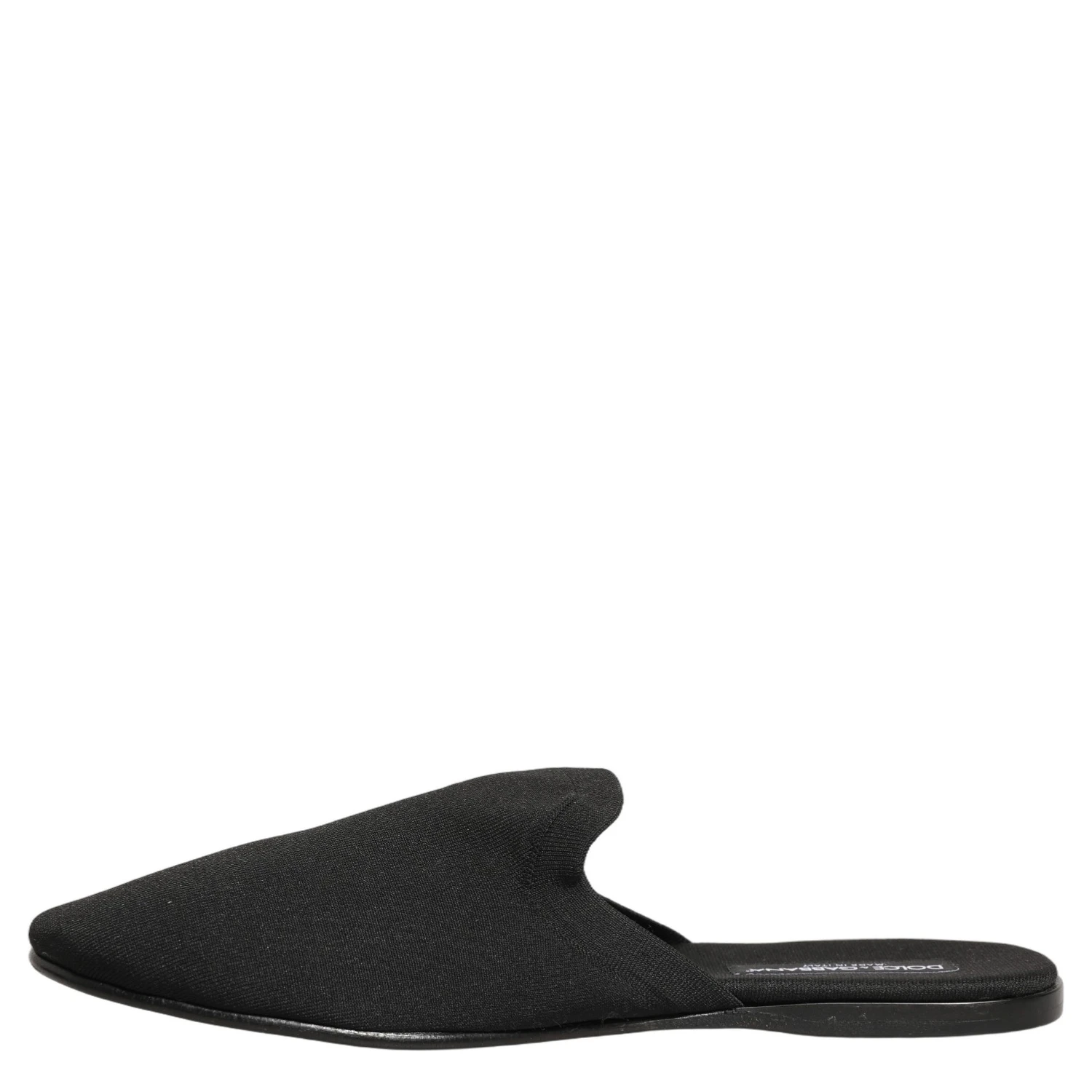 Black Suede Slides Flat Slipper Men Shoes