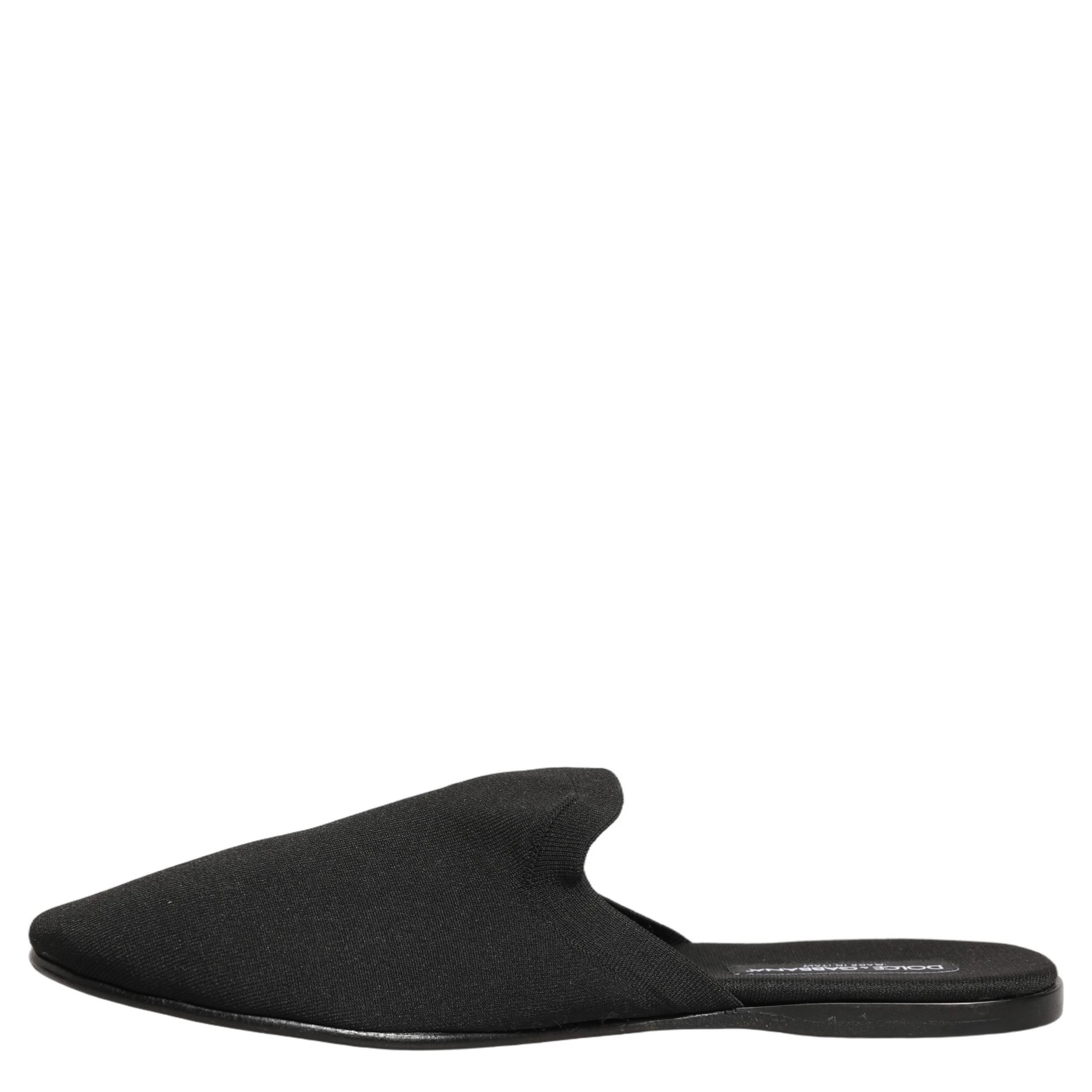 Black Suede Slides Flat Slipper Men Shoes