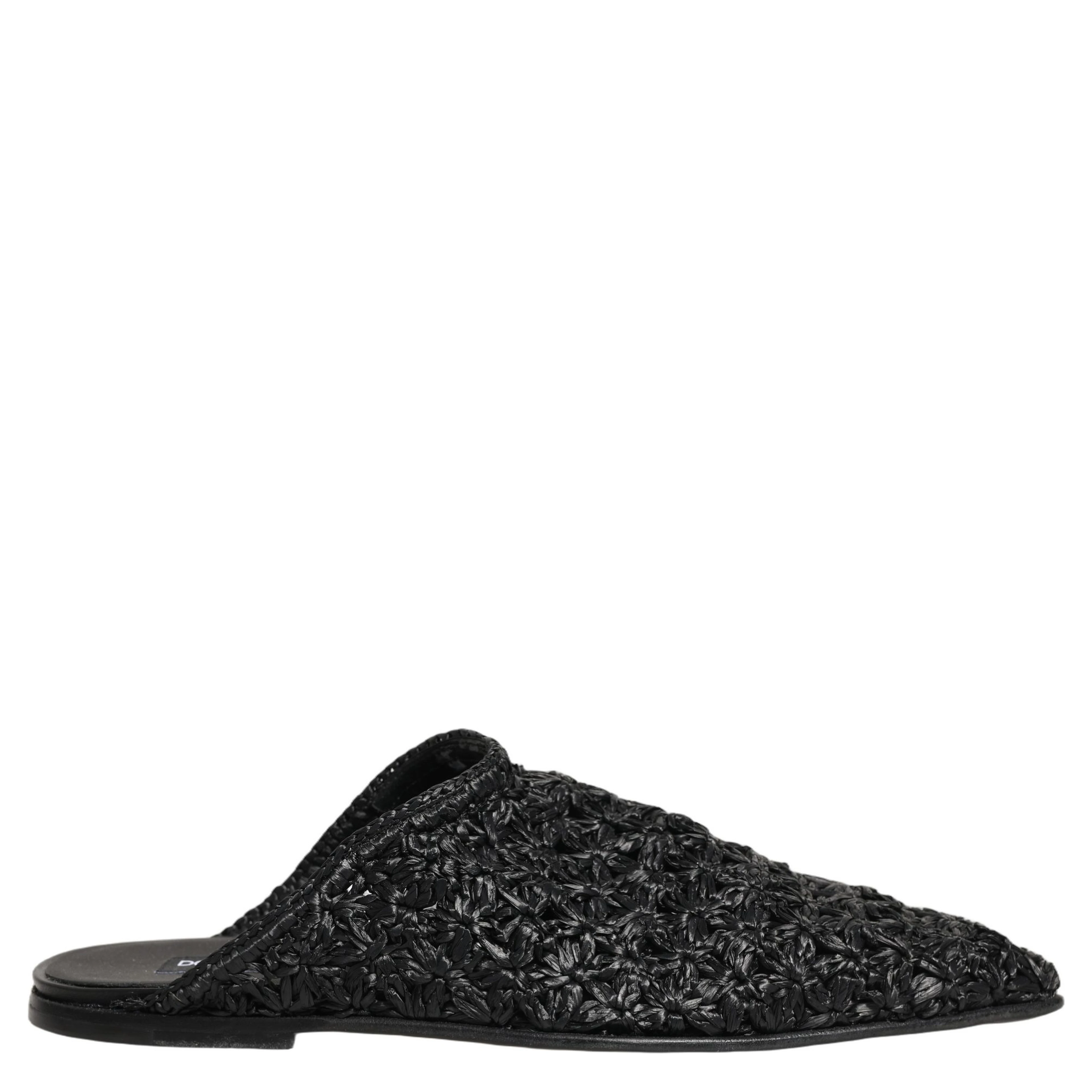 Black Mules Slides Slippers Men Flats Shoes