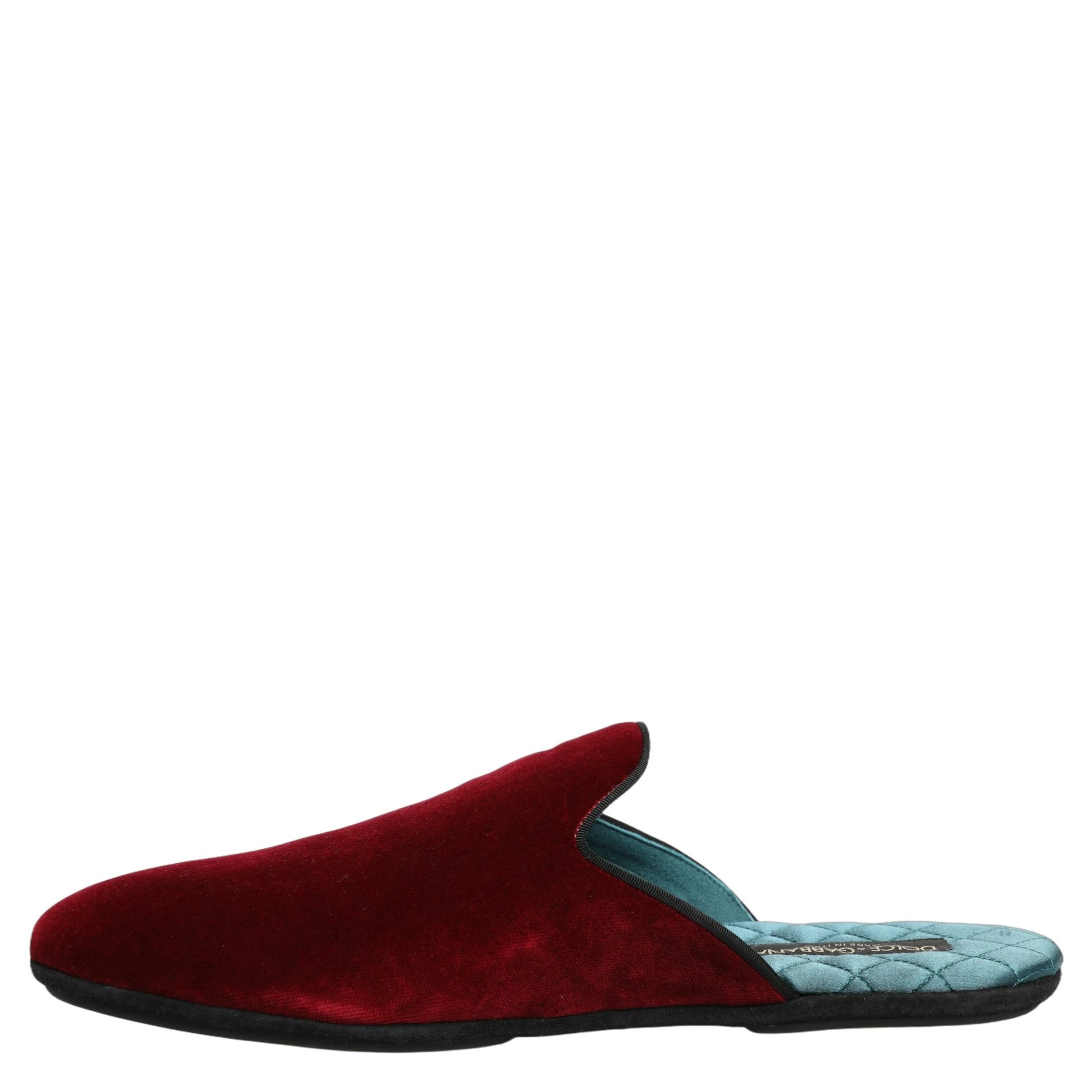 Red Suede Slides Flat Slipper Men Shoes