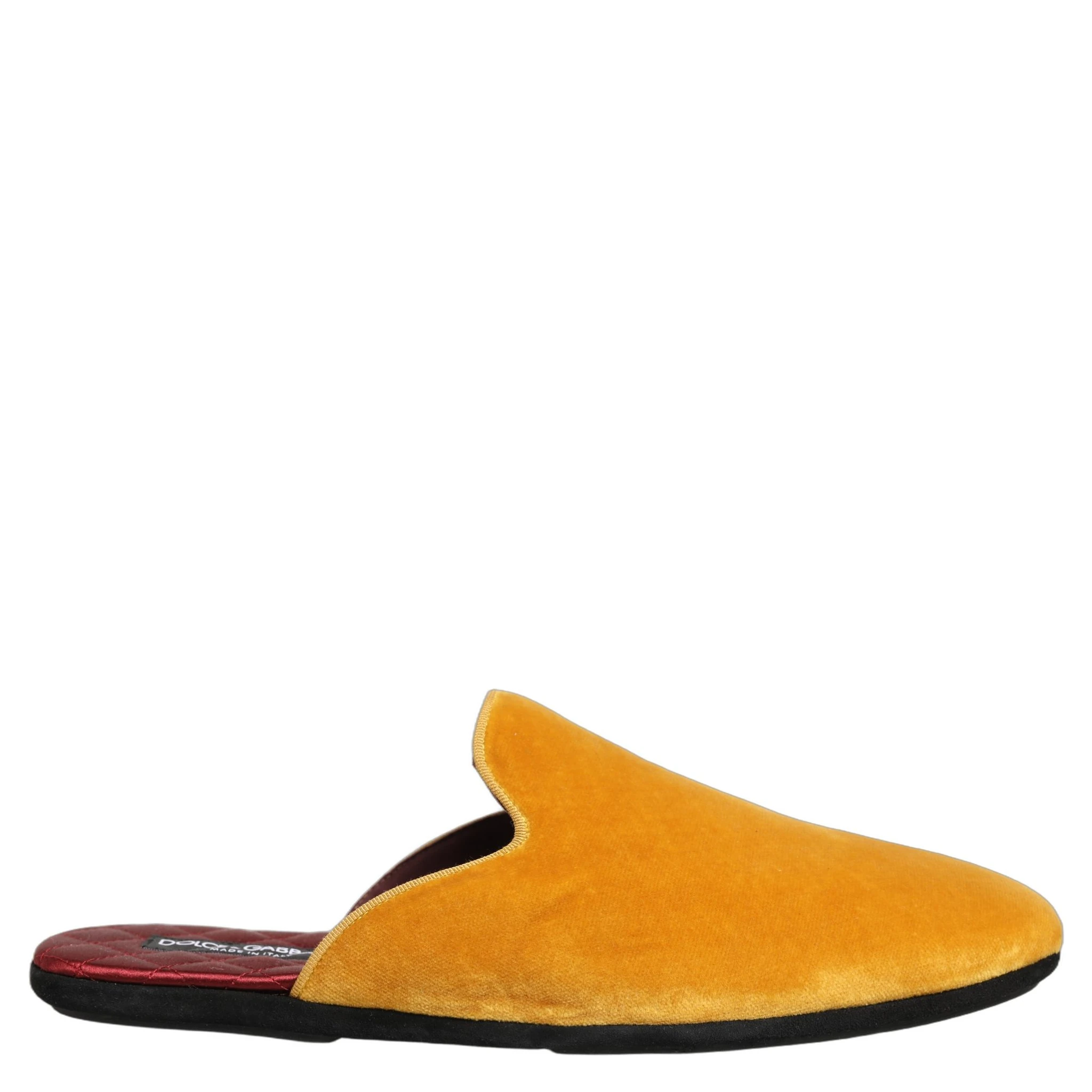 Yellow Suede Slides Flat Slipper Men Shoes