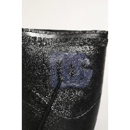 Black PVC Pull On Rain Boots Men Shoes
