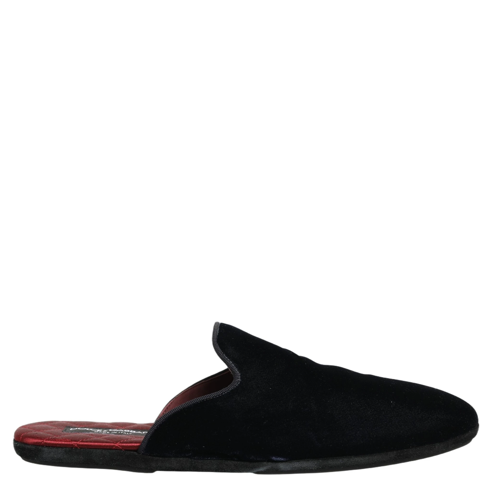 Dark Blue Suede Slides Flat Slipper Men Shoes