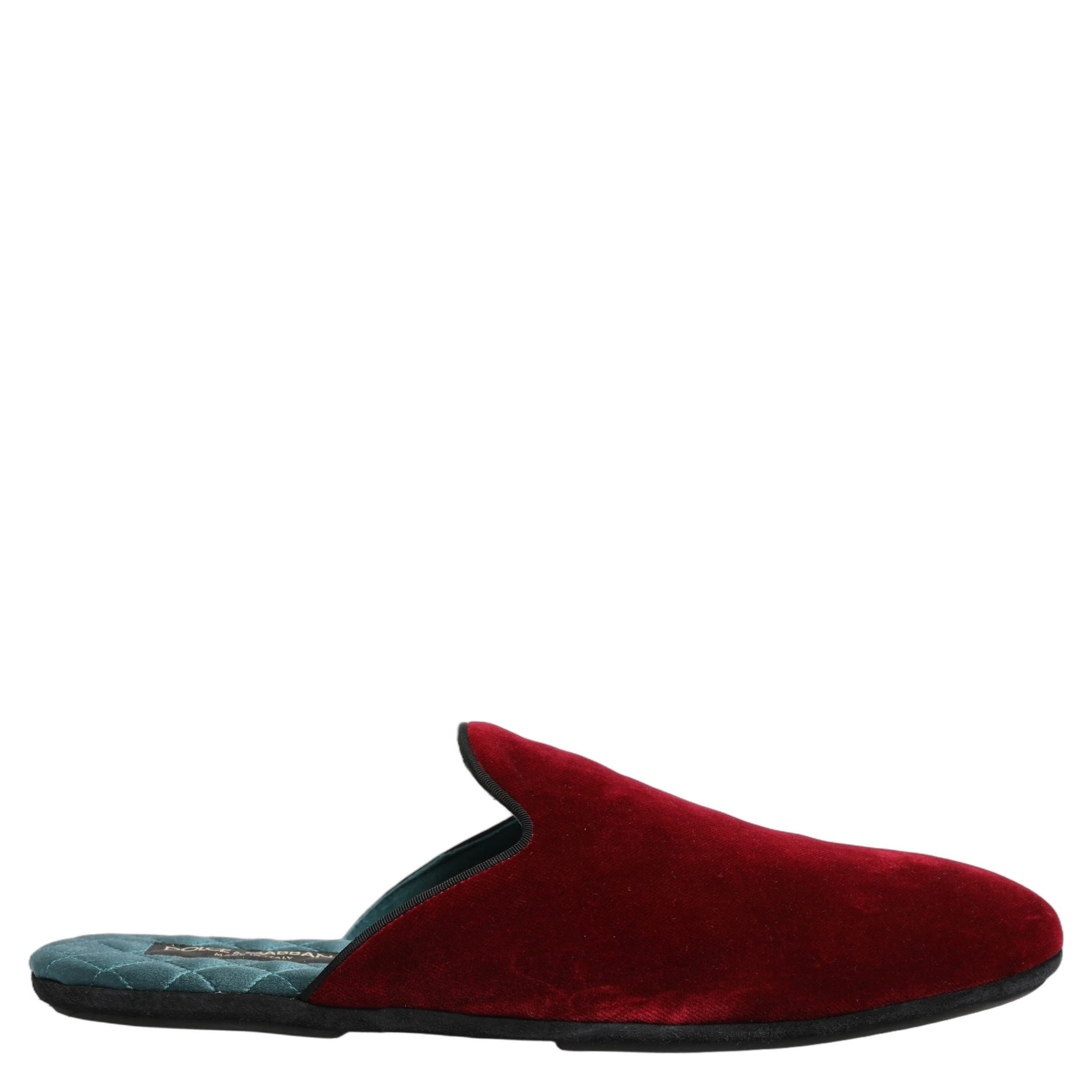 Red Suede Slides Flat Slipper Men Shoes