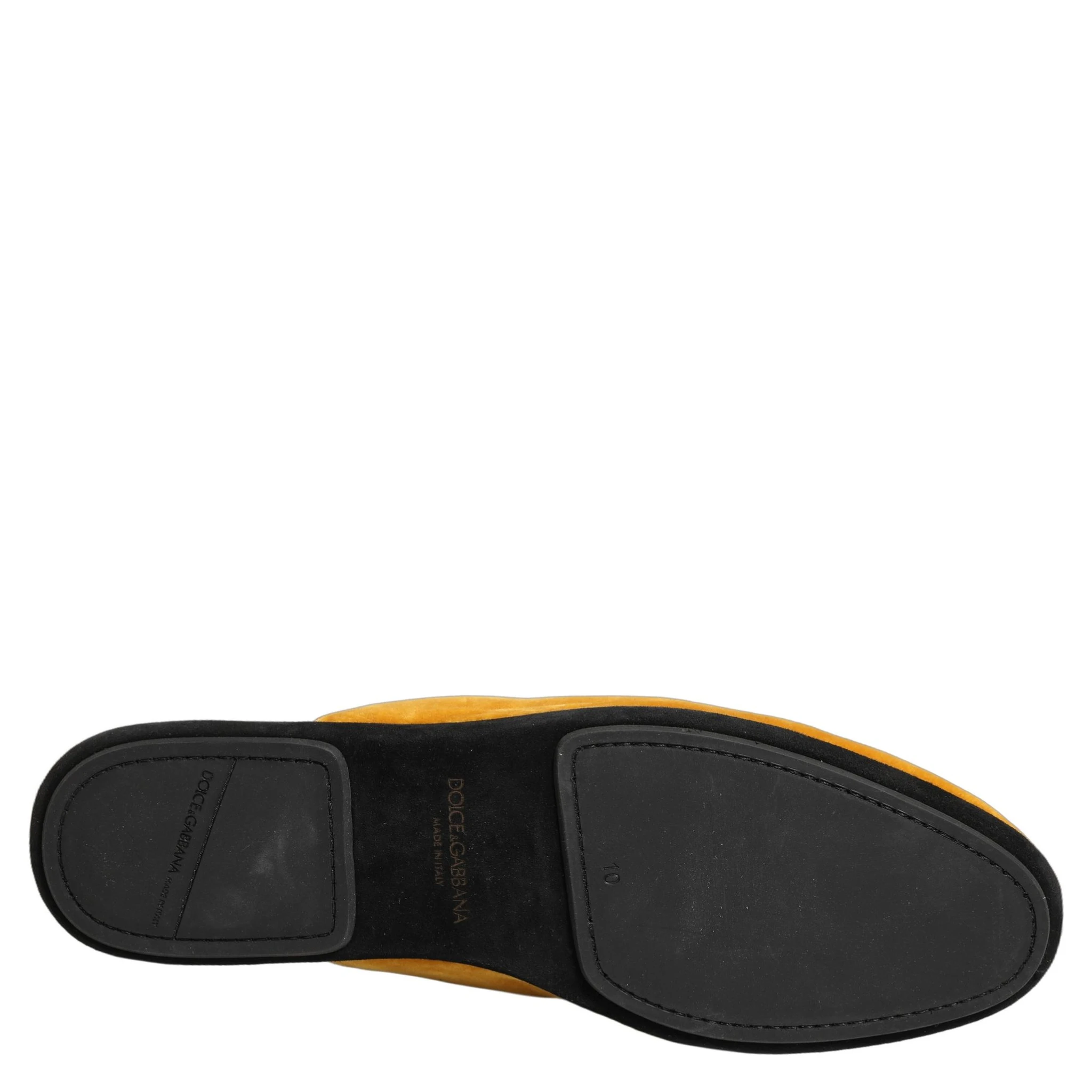 Yellow Suede Slides Flat Slipper Men Shoes