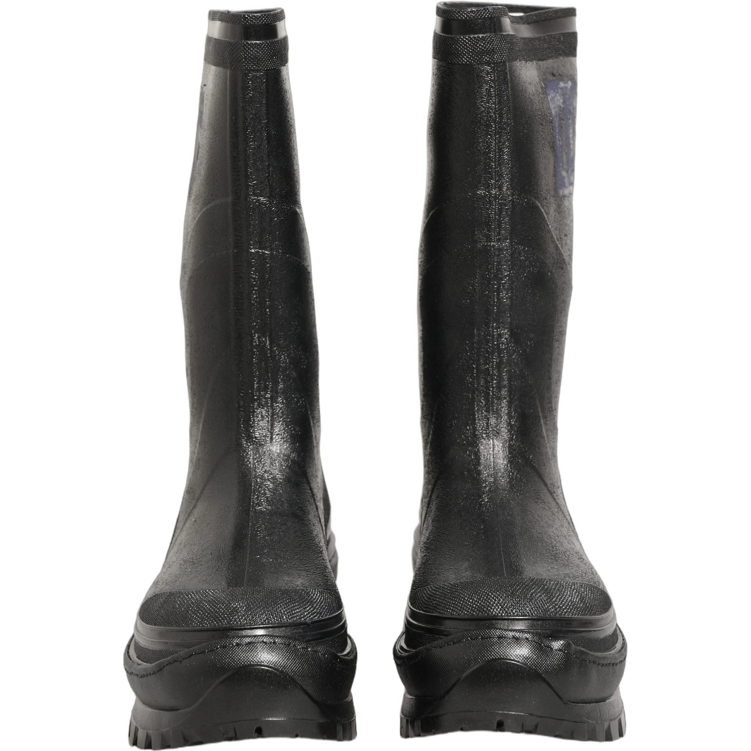 Black PVC Pull On Rain Boots Men Shoes