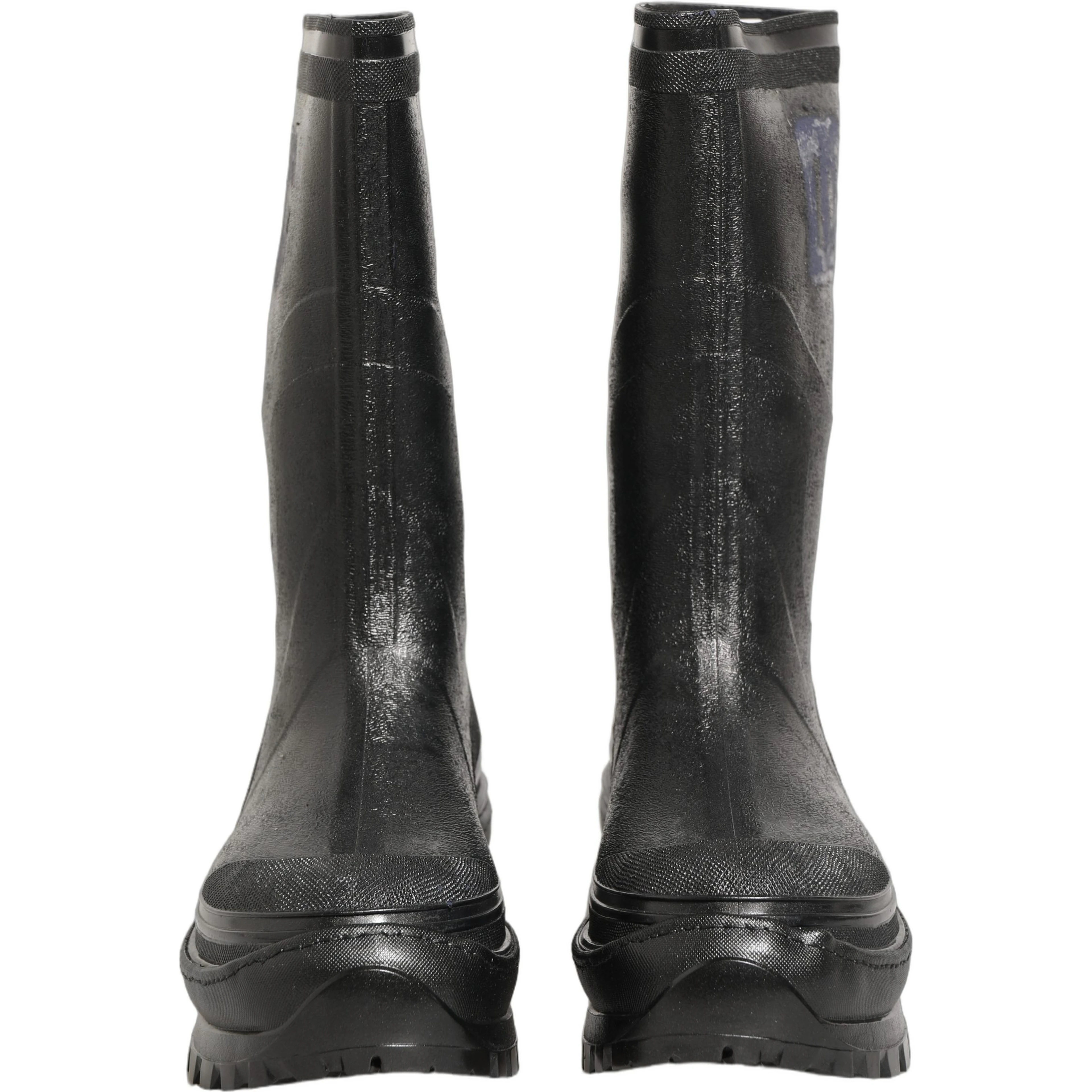 Black PVC Pull On Rain Boots Men Shoes