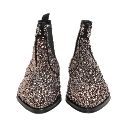Silver Embellished Chelsea Ankle Boots Shoes