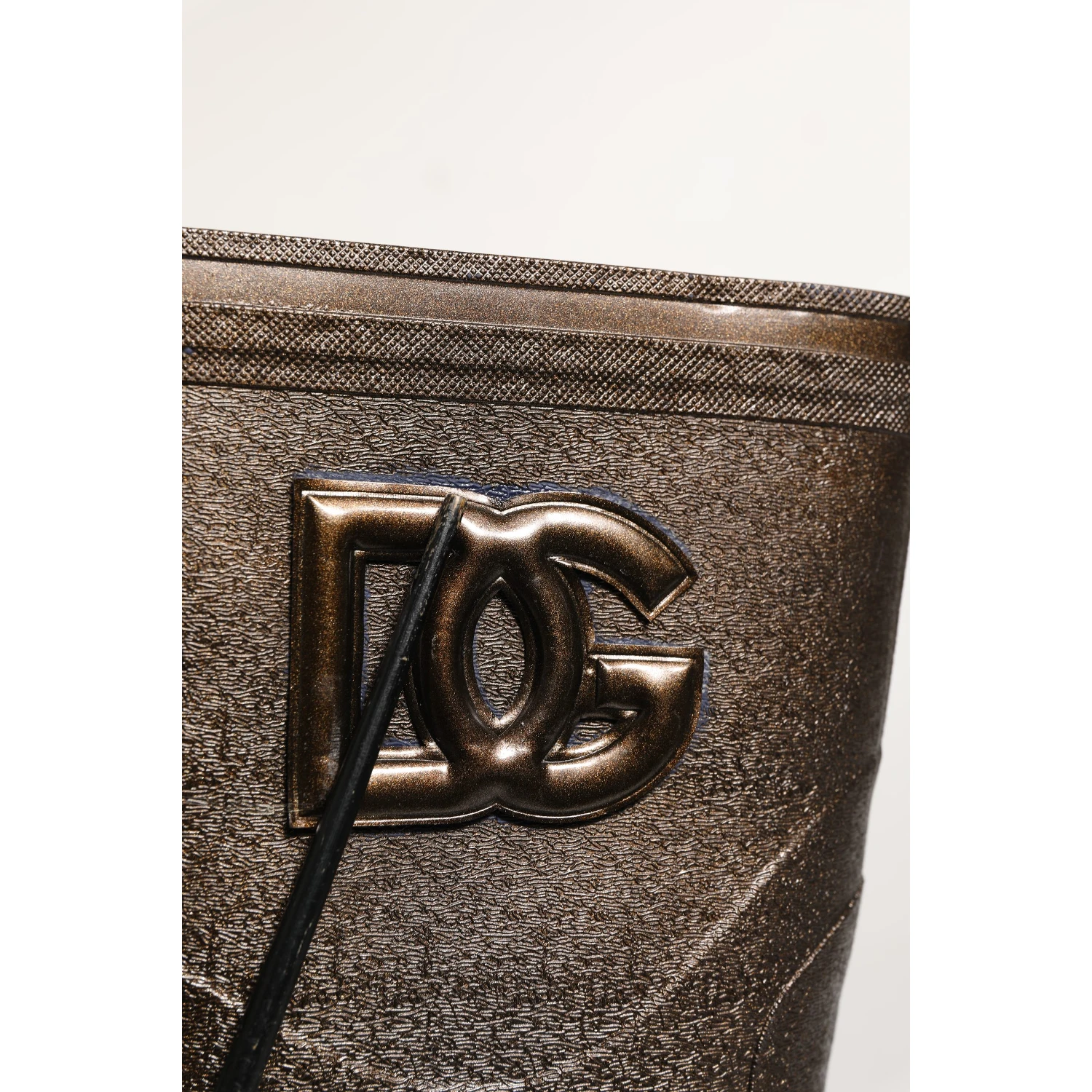 Bronze PVC Pull On Rain Boots Men Shoes