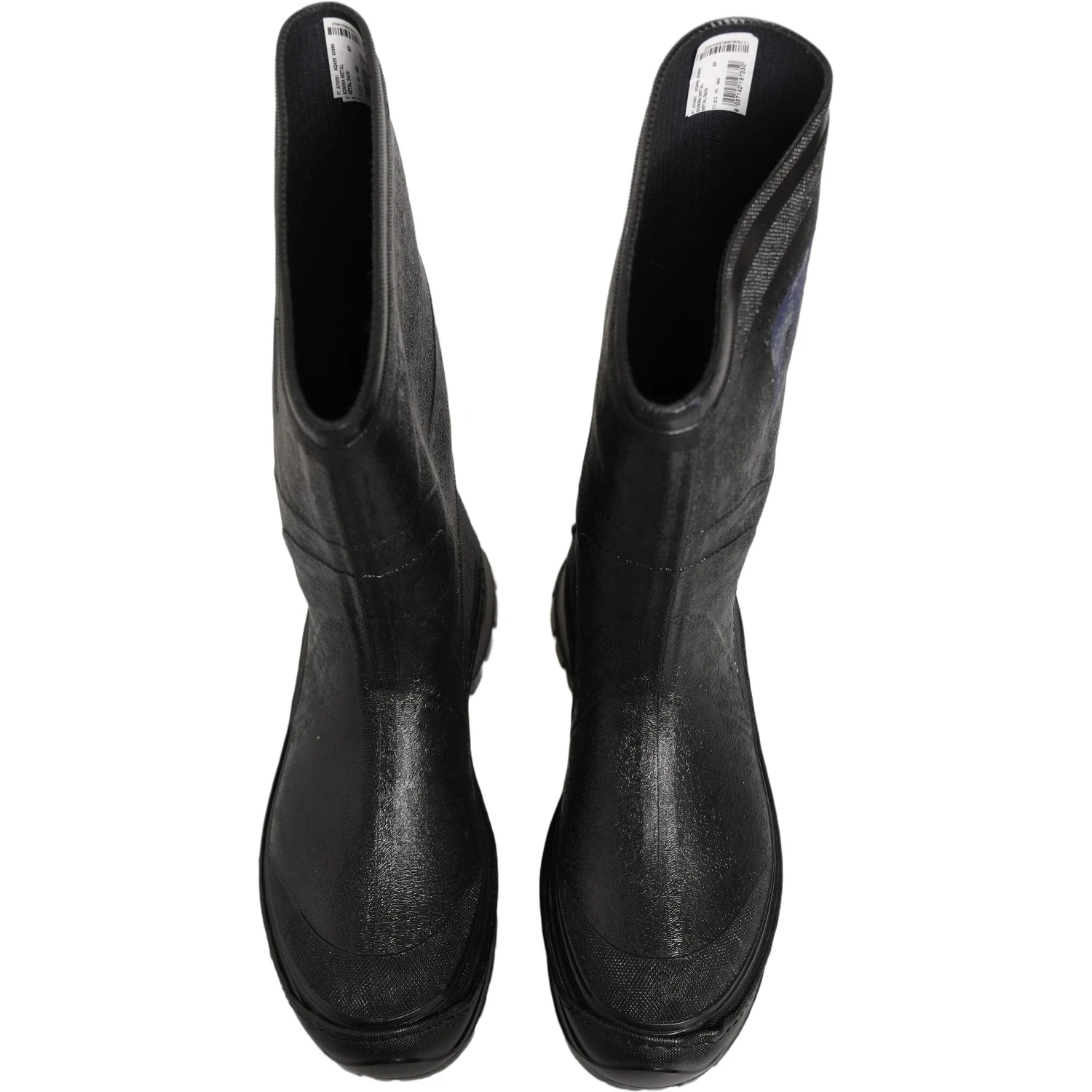 Black PVC Pull On Rain Boots Men Shoes