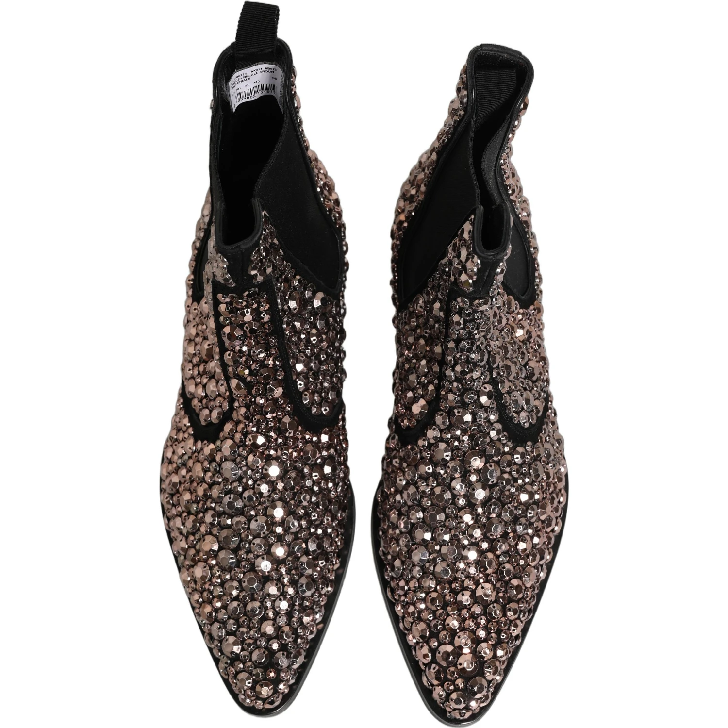 Silver Embellished Chelsea Ankle Boots Shoes