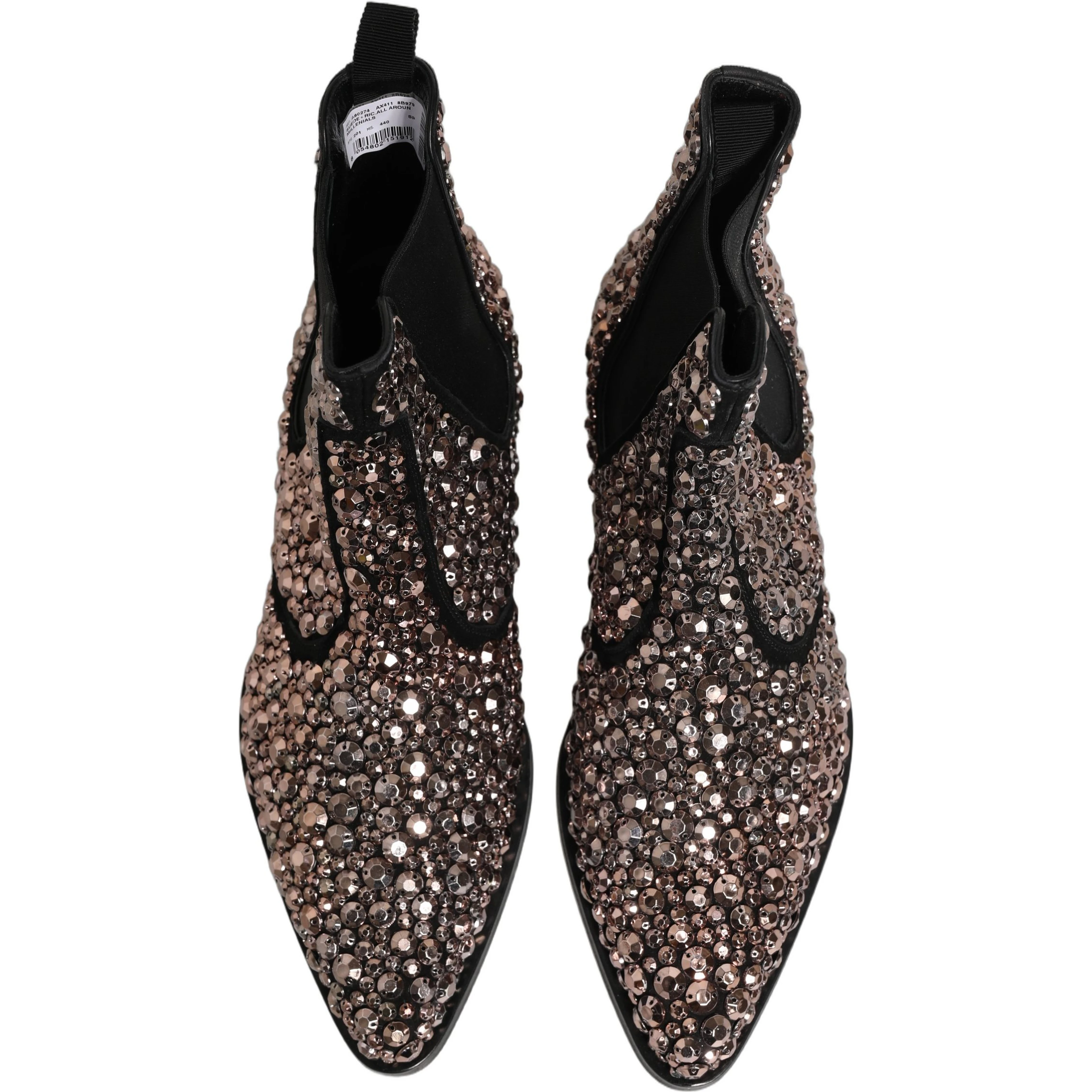 Silver Embellished Chelsea Ankle Boots Shoes
