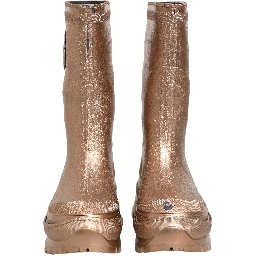 Rose Gold PVC Pull On Rain Boots Men Shoes
