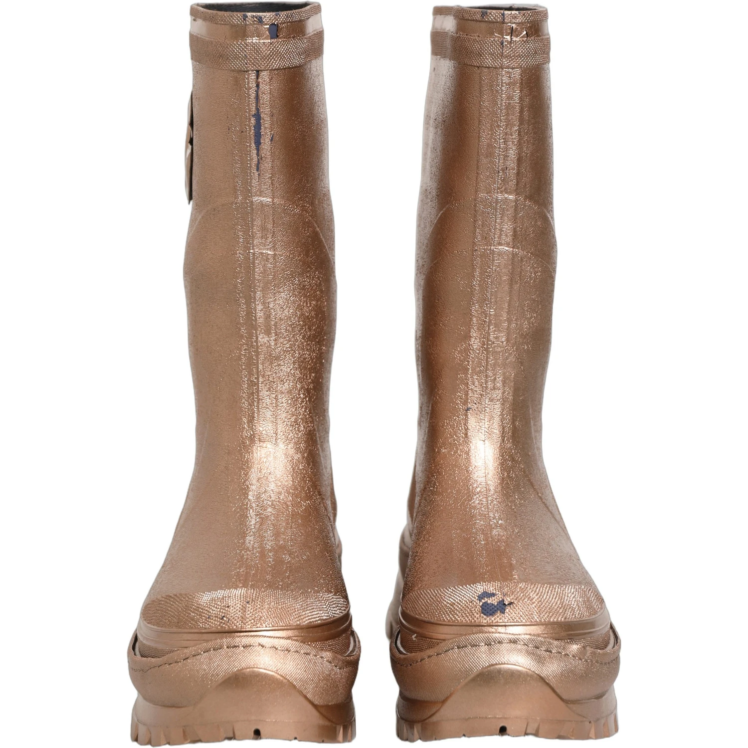 Rose Gold PVC Pull On Rain Boots Men Shoes