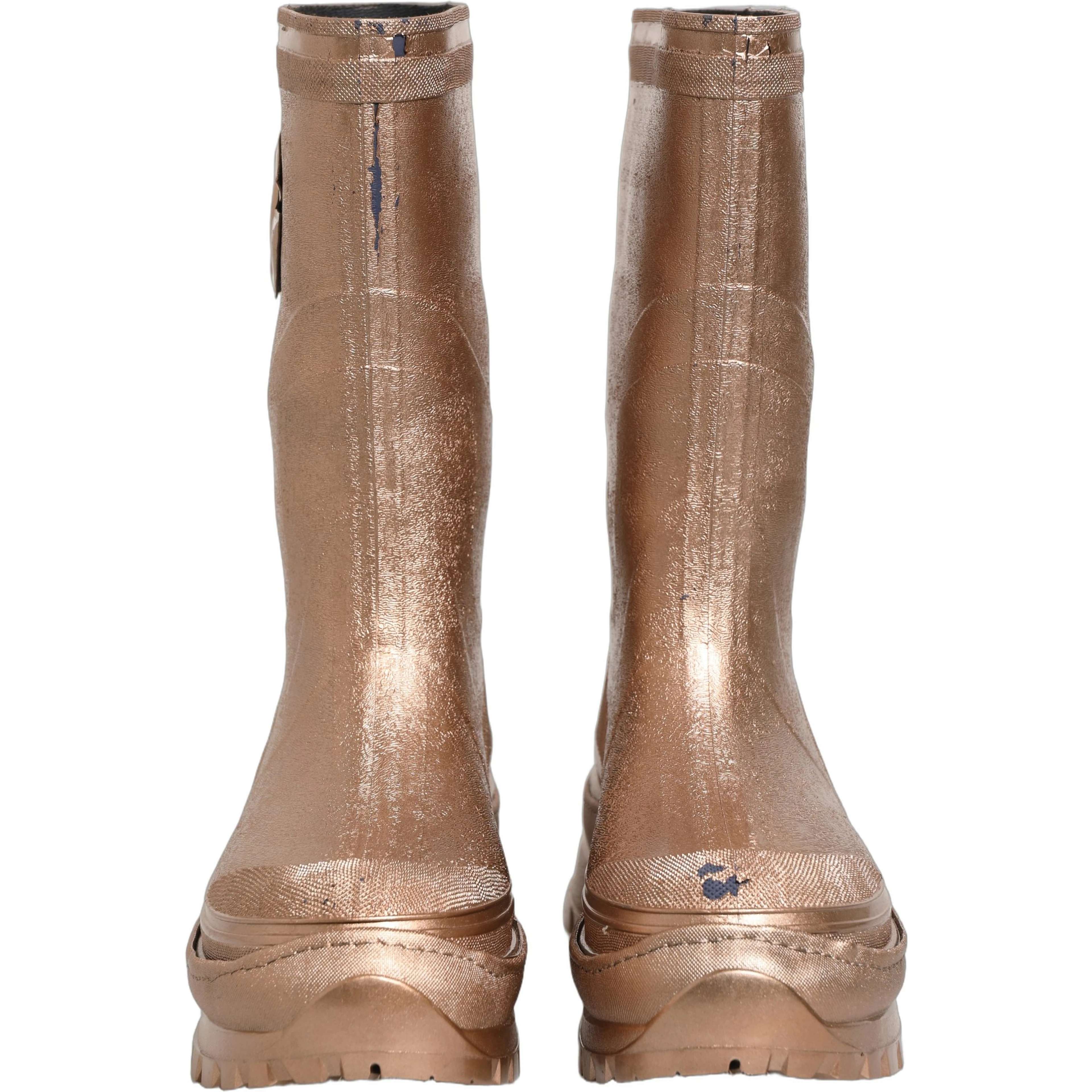Rose Gold PVC Pull On Rain Boots Men Shoes