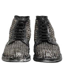 Black Leather Runway Studs Ankle Boots Shoes