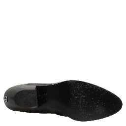 Black Leather Chelsea Mid Calf Boots Shoes