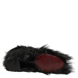 Black Faux Fur Mid Calf Winter Boots Shoes