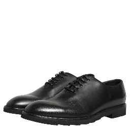 Black Leather Men Oxford Dress Formal Shoes