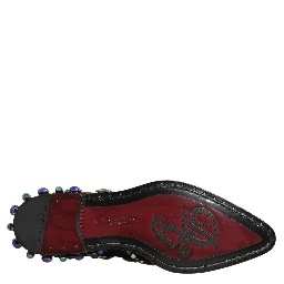 Black Embellished Chelsea Ankle Boots Shoes