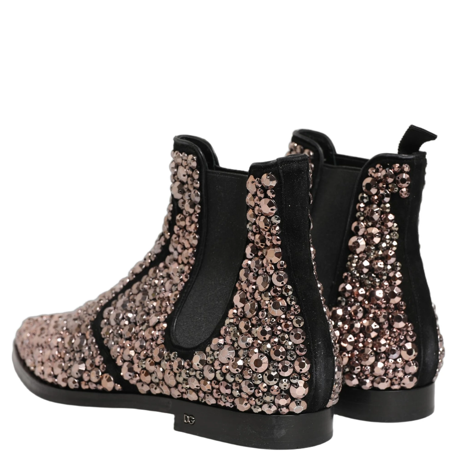 Silver Embellished Chelsea Ankle Boots Shoes