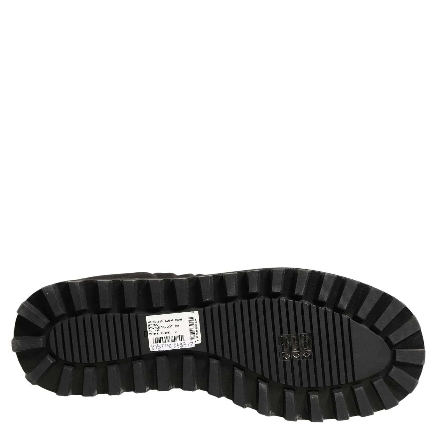 Black Quilted Effect Mid Calf Boots Shoes