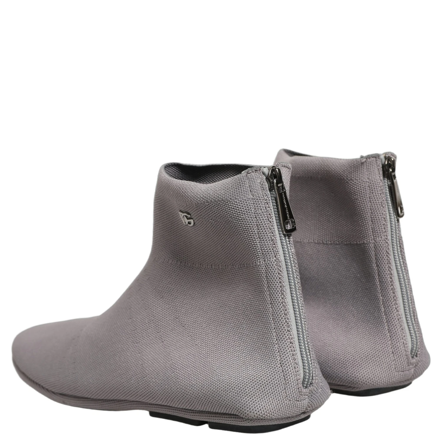 Gray Stretch Mesh Men Ankle Boots Shoes
