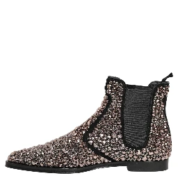 Silver Embellished Chelsea Ankle Boots Shoes
