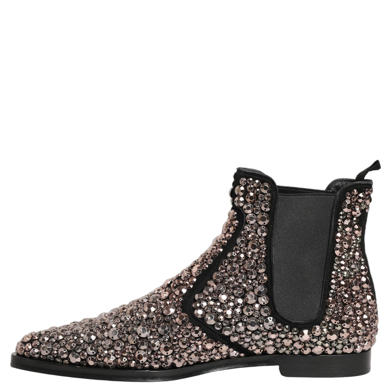 Silver Embellished Chelsea Ankle Boots Shoes