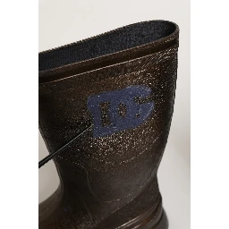 Bronze PVC Pull On Rain Boots Men Shoes