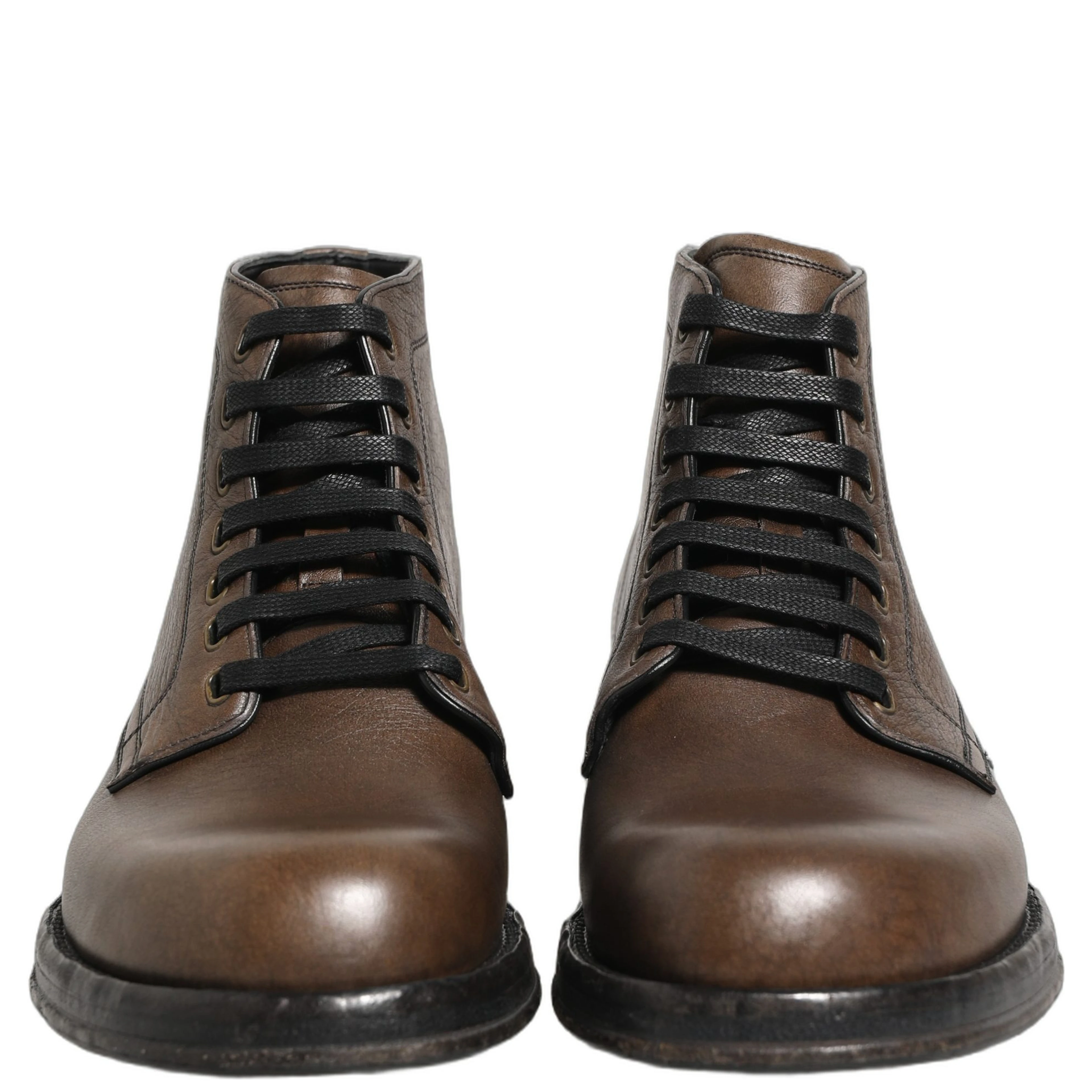 Brown Perugino Leather Men Ankle Boots Shoes