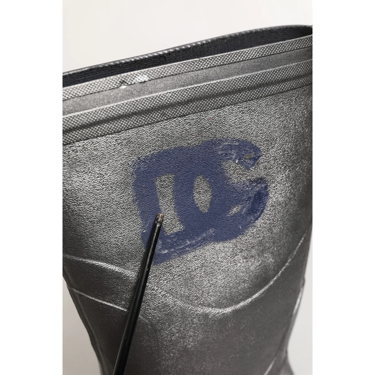 Metallic Silver Pull On Rain Boots Men Shoes