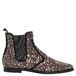 Silver Embellished Chelsea Ankle Boots Shoes