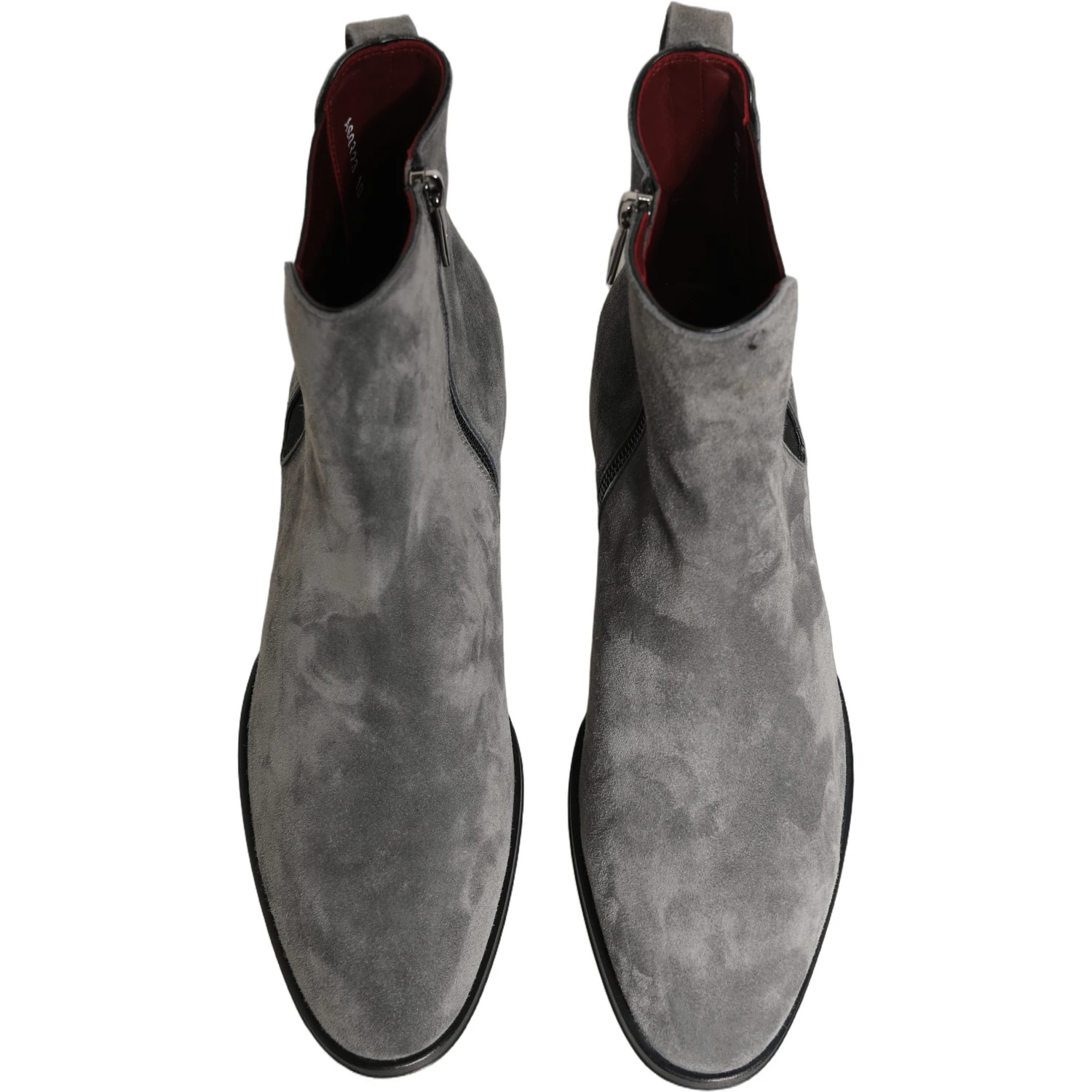Gray Suede Leather Chelsea Boots Shoes