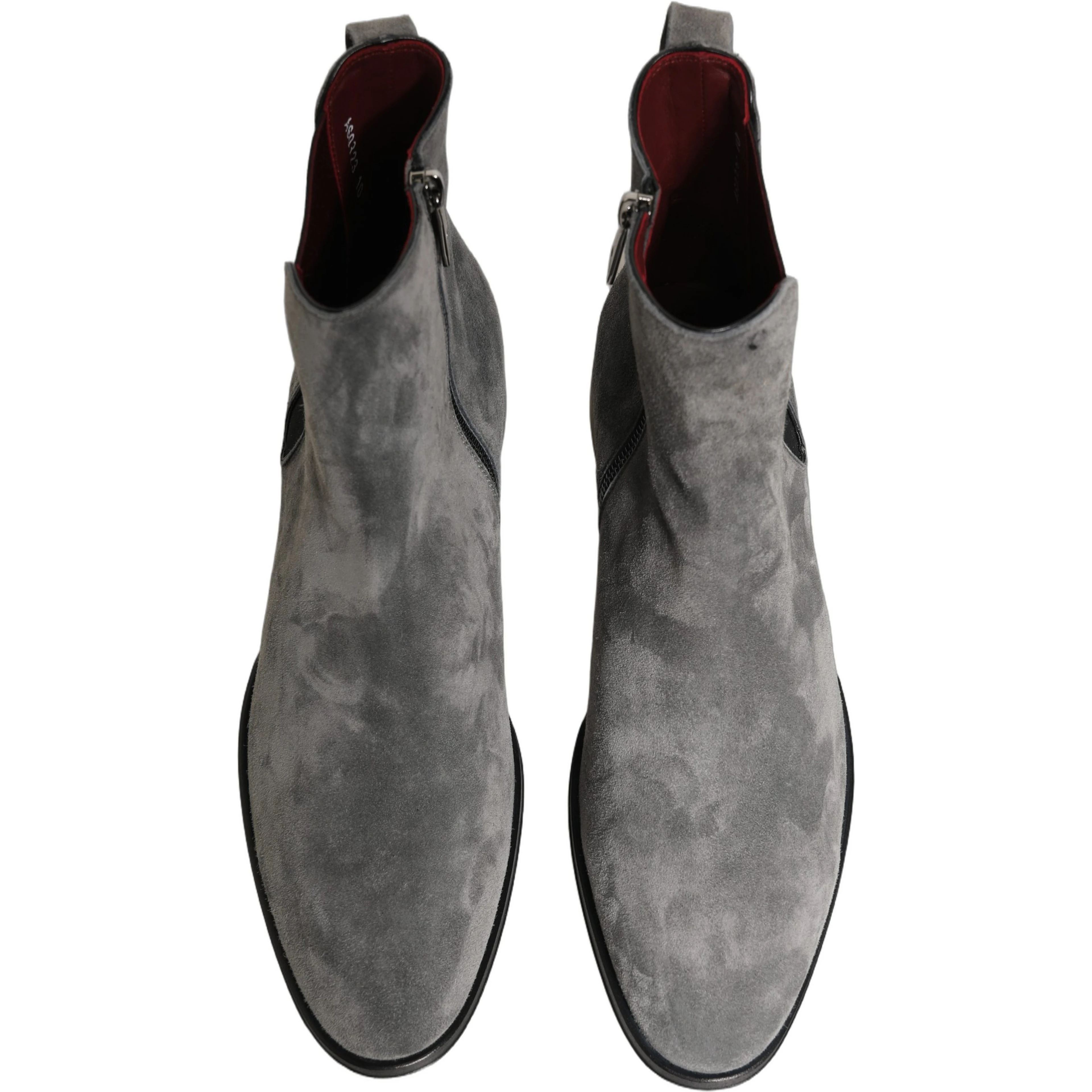 Gray Suede Leather Chelsea Boots Shoes