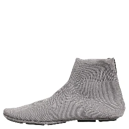 Gray Stretch Mesh Men Ankle Boots Shoes