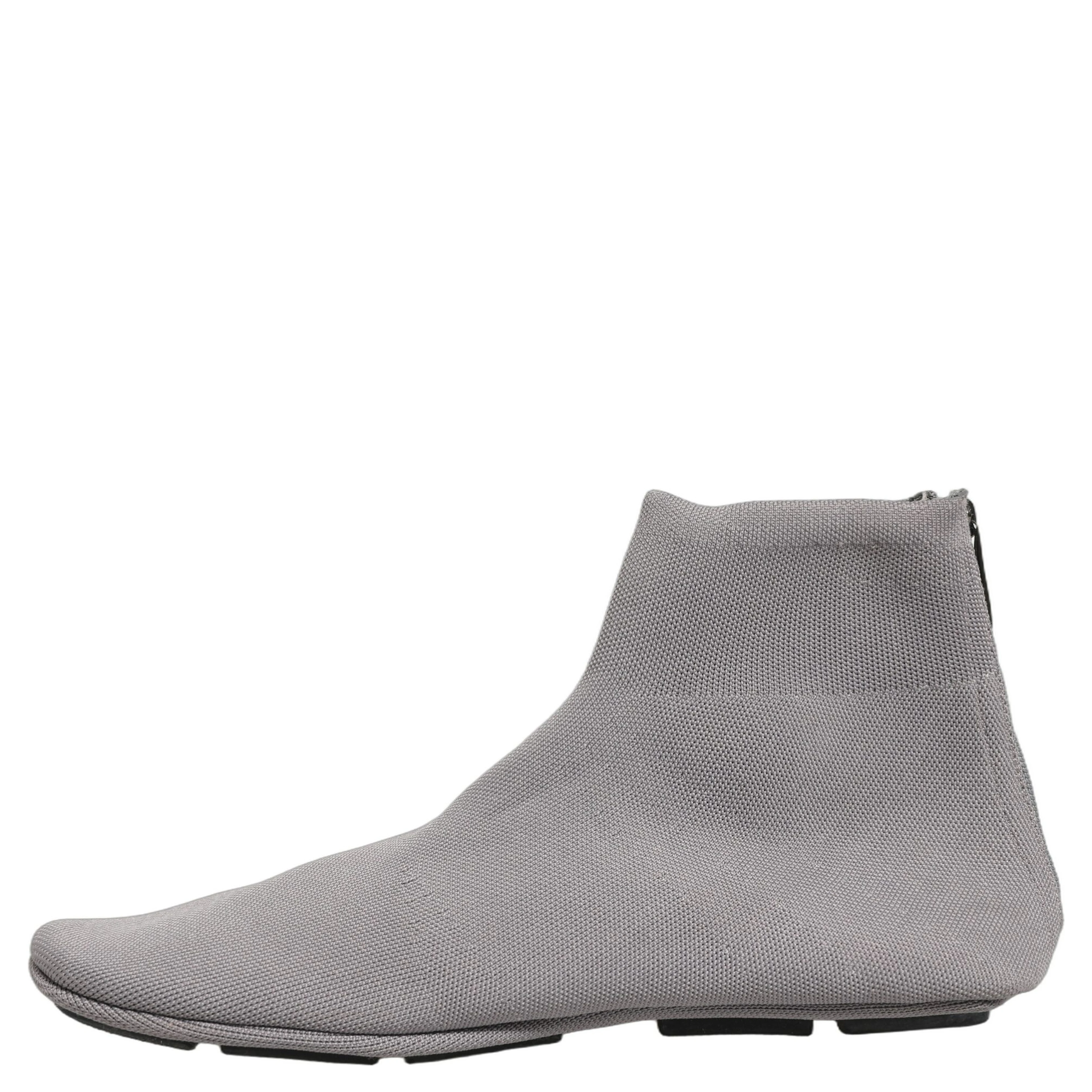 Gray Stretch Mesh Men Ankle Boots Shoes