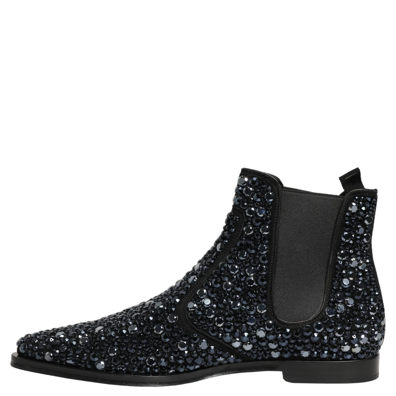 Black Embellished Chelsea Ankle Boots Shoes