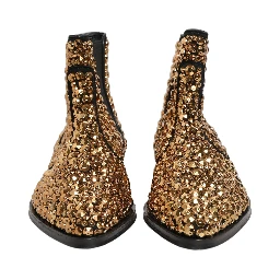 Gold Embellished Chelsea Ankle Boots Shoes