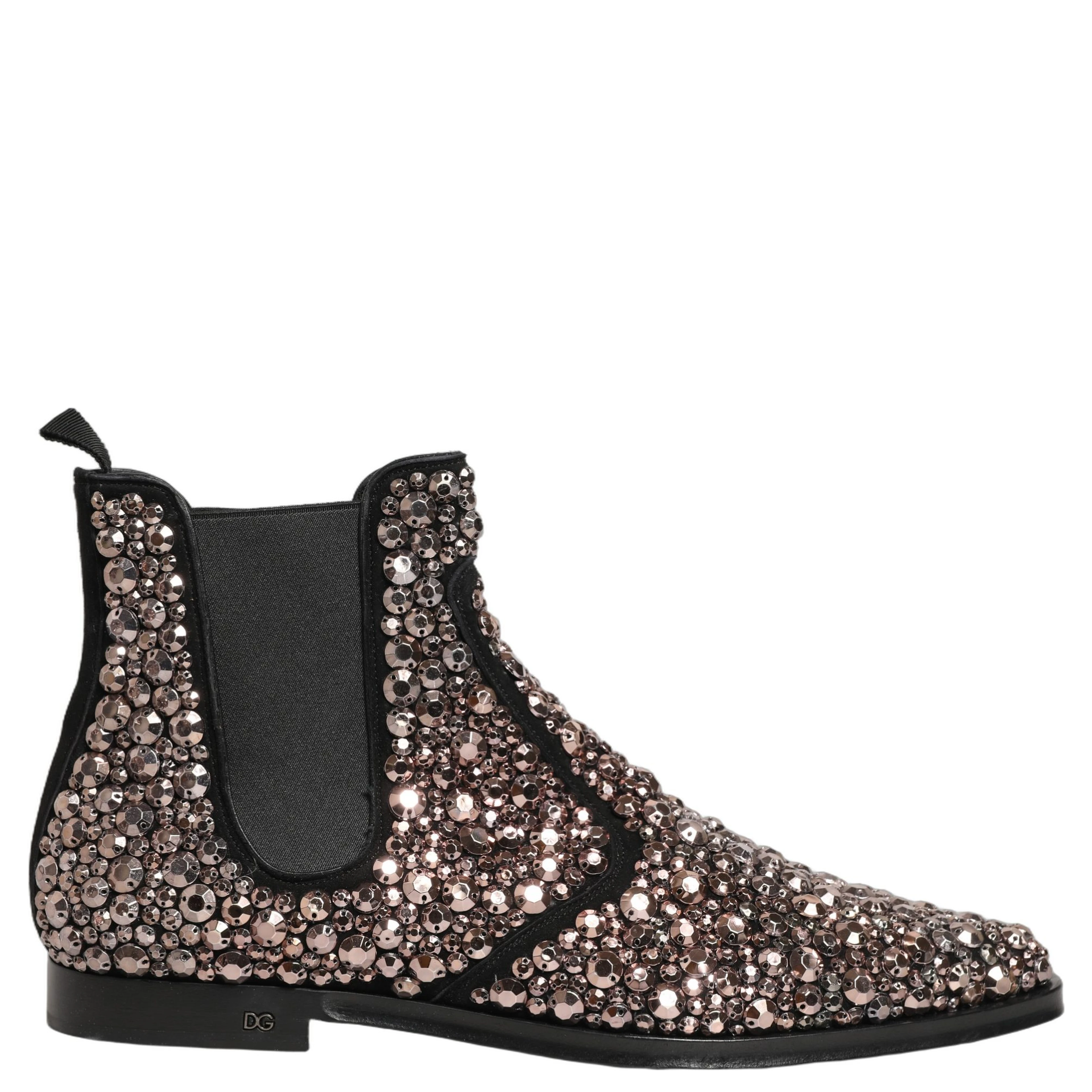 Silver Embellished Chelsea Ankle Boots Shoes