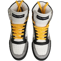Multicolor Leather High Top Sneakers Shoes