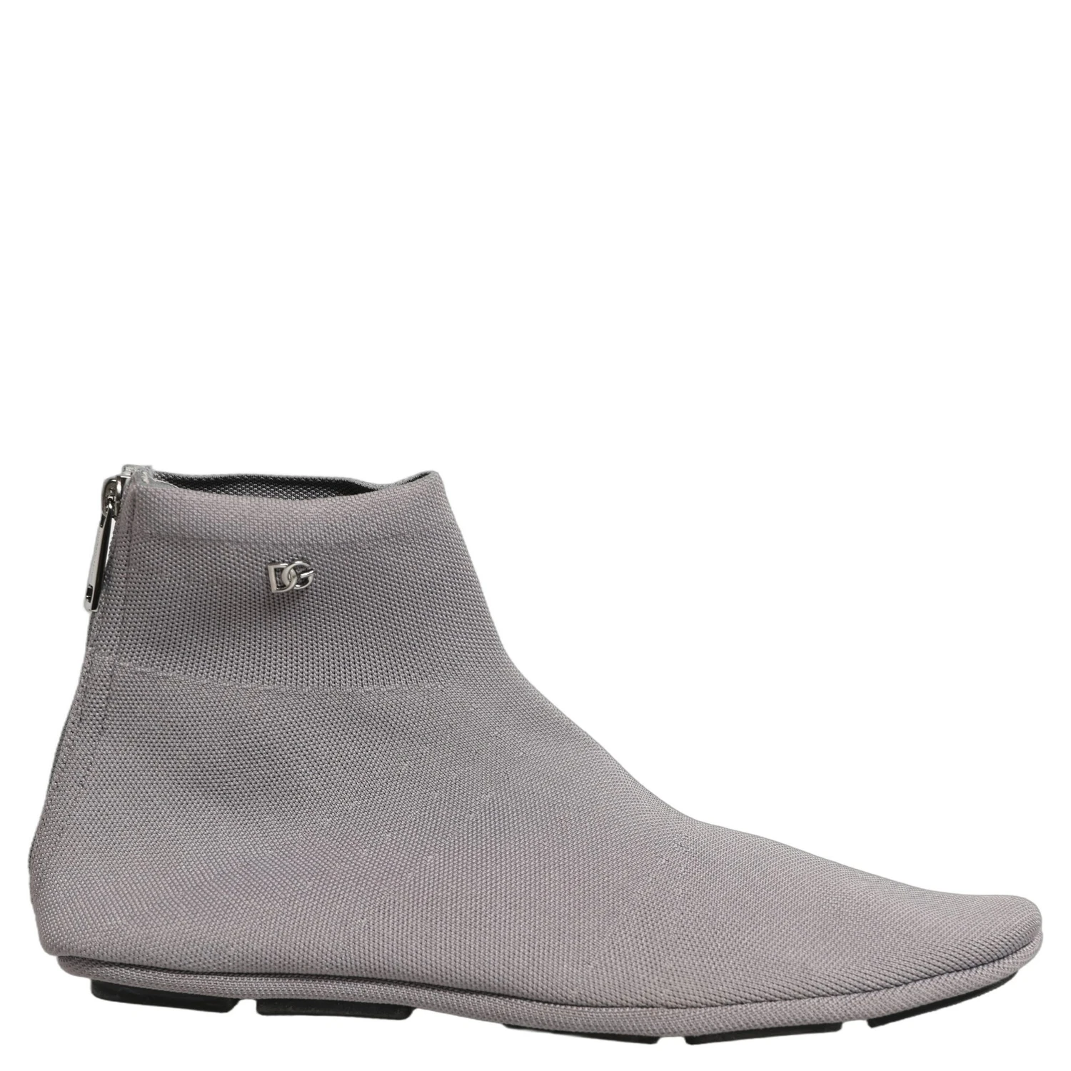Gray Stretch Mesh Men Ankle Boots Shoes