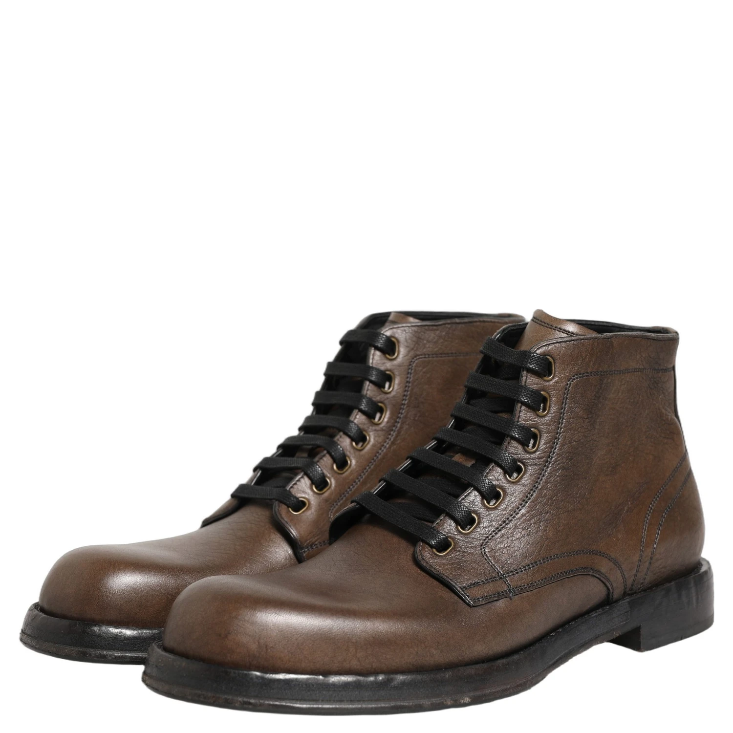 Brown Perugino Leather Men Ankle Boots Shoes