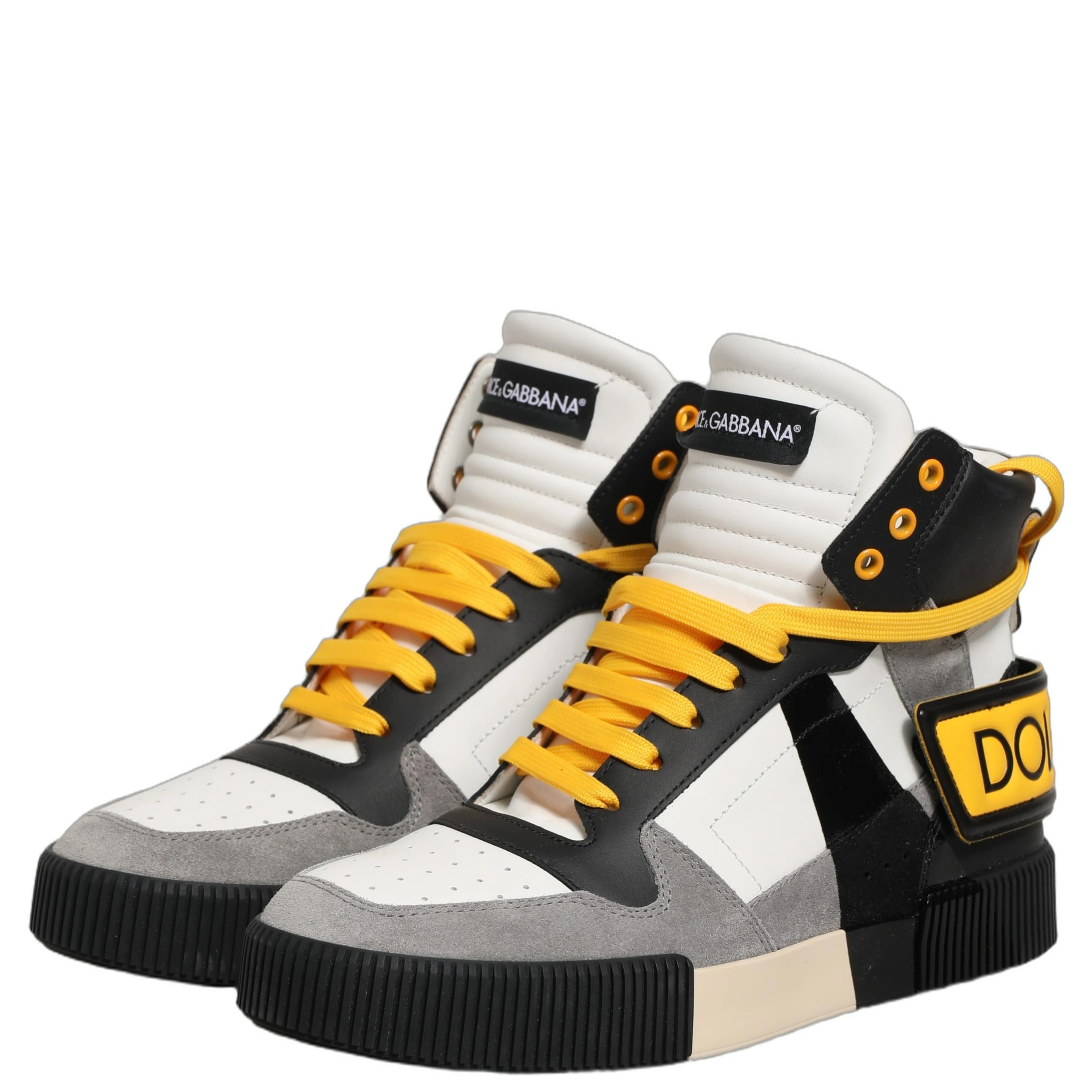 Multicolor Leather High Top Sneakers Shoes