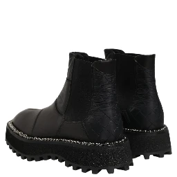 Black Chelsea Boots Leather Slip On Men Shoes