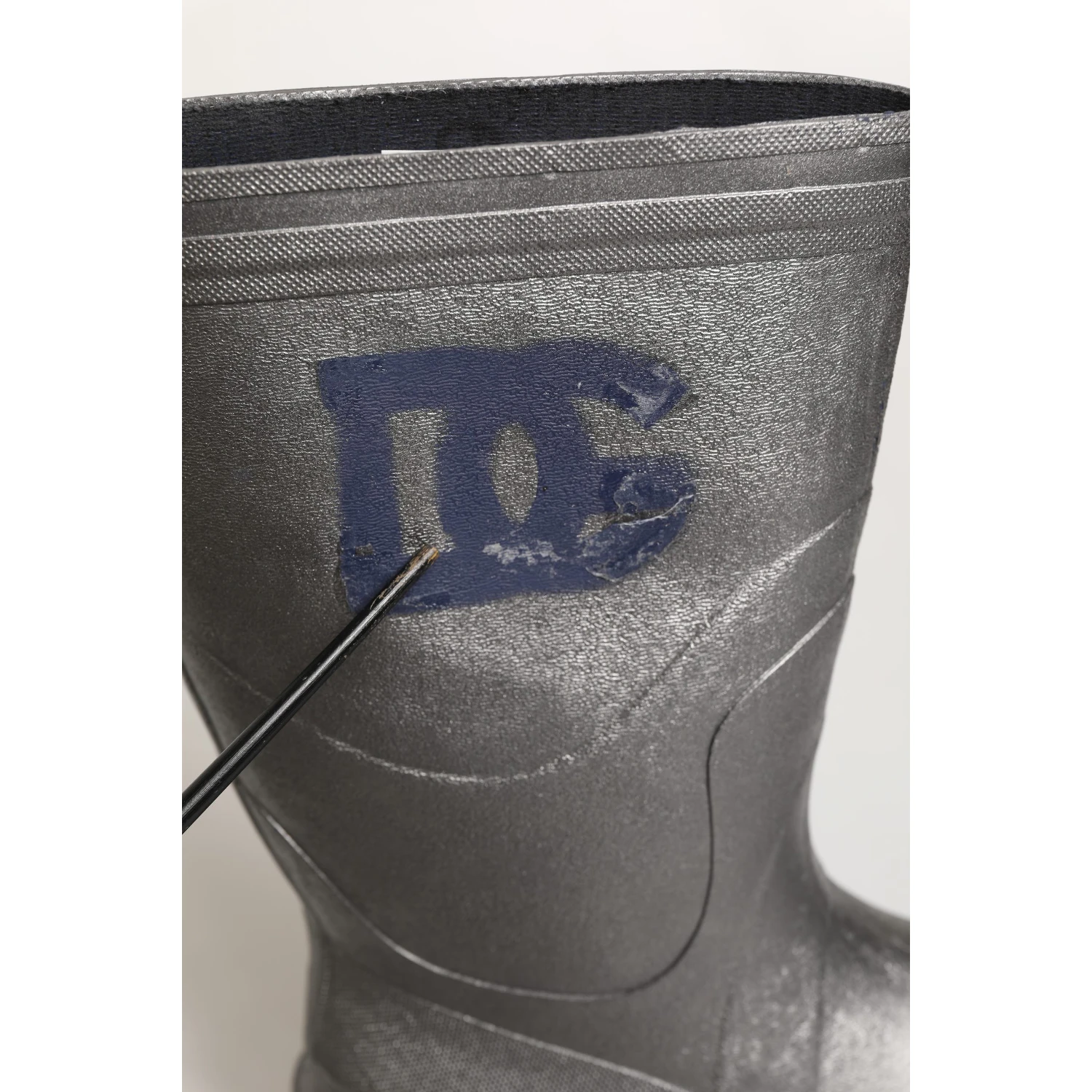Metallic Silver Pull On Rain Boots Men Shoes